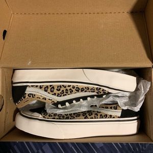 NWT Cheetah Print Vans